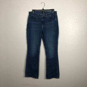 VTG Lee Size 10S 10 Short Mid Rise Regular Fit Bootcut Denim Blue Jeans Pockets
